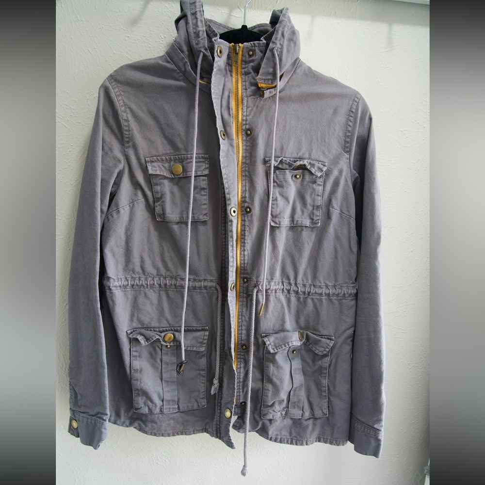 41 Hawthorn Gray Utility Jacket with Yellow and Gold Details
